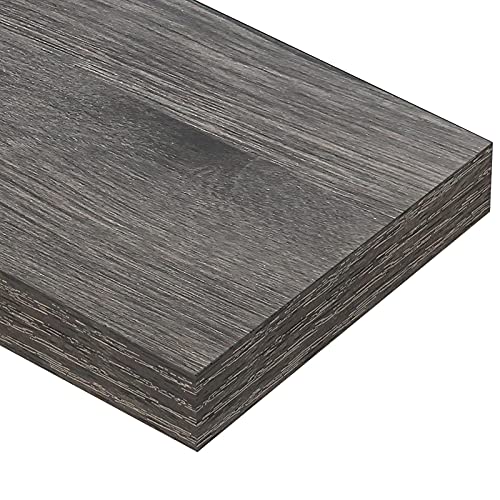 QEEIG Bathroom Long Floating Shelves for Wall (Grey, Set of 2, 23.6") - color: D. Grey, size: 23.6"