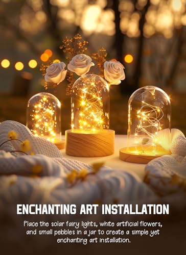 Solar String Lights Outdoor, 2 Packs Total 132 Ft 400 LED Lights Warm White - color: Warm White, size: 66FT*2Packs