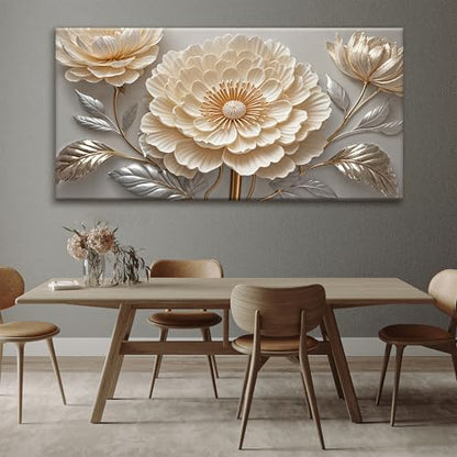 QSQ Large White Wall Art For Living Room Prints 29 X 58 In Modern Painting - color: KA7J, size: 58"L x 29"W