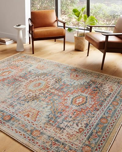 Loloi Jocelyn Mist/Multi 2'-3" x 7'-6" Runner Rug - color: Mist / Multi, size: 2'3" x 7'6" (Rectangular)