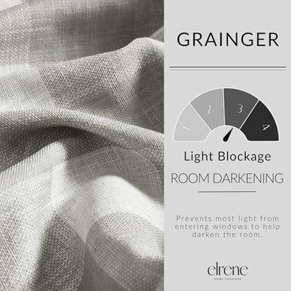 Grainger Buffalo Check Blackout Window Curtain, Gray - 52" W x 108" L - color: Grey, size: 52"W x 108"L (Pack of 1)