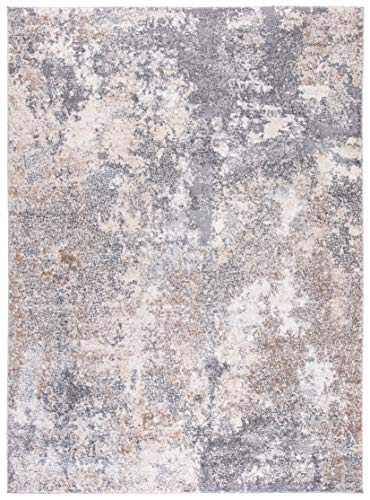 SAFAVIEH Aston Collection Accent Rug - 2' x 5', Light Grey & Grey, Modern Abstract Design, Non-Shedding & Easy Care, Ideal for High Traffic Areas in Entryway, Living Room, Bedroom (ASN710F) - color: Light Grey/Grey, size: 2' x 5' (Rectangular)