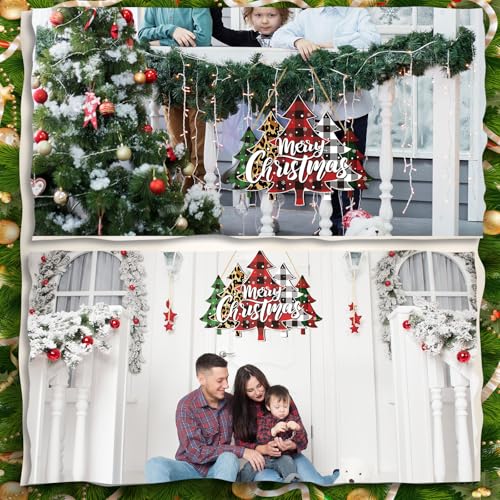 Christmas Decor Wreath for Front Door Xmas Door Sign, Classic Tree Style - style: Classic Tree Style
