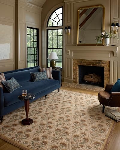Loloi Chris Loves Julia Rue Wheat/Sage 5'-0" x 7'-6" Area Rug - color: Wheat / Sage, size: 5' x 7'6" (Rectangular)