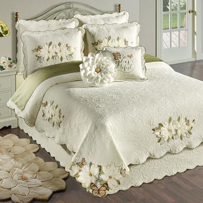 Sweetbay Garden Lightweight Ivory Matelasse Bedding, King, 10 Pc Set - size: 10 Piece King Coverlet Set