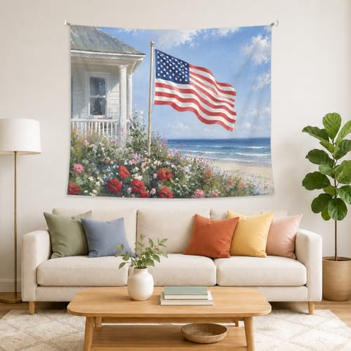 AHNWICNR 4th of July Patriotic Tapestry, American Flag Wall Hanging Decor - color: American Flag 1