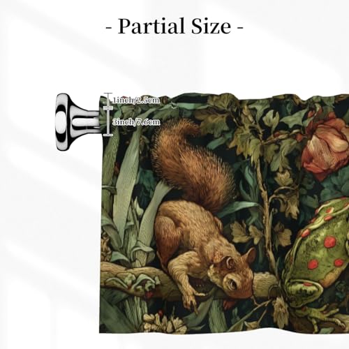 Spring Animals Valances for Windows Rod Pocket Curtain Valance 1 Panel Short Curtains for Kitchen Bathroom Living Room Bedroom Window Treatments - color: Animals
