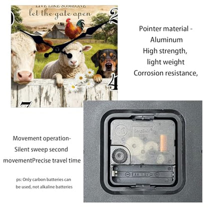 Small Farmhouse Wall Clocks Battery Operated 10 Inch - color: Colorful, size: 10 Inch