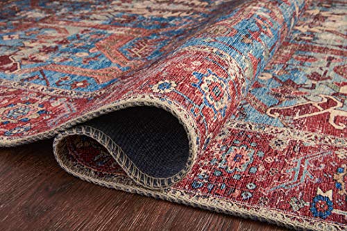 Loloi Loren Blue/Red 7'-6" x 9'-6" Area Rug - color: Blue / Red, size: 7'6" x 9'6" (Rectangular)