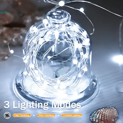 12 Pcs White Fairy Lights Waterproof 7Ft 20LED String Light - color: White, size: 12 PCS