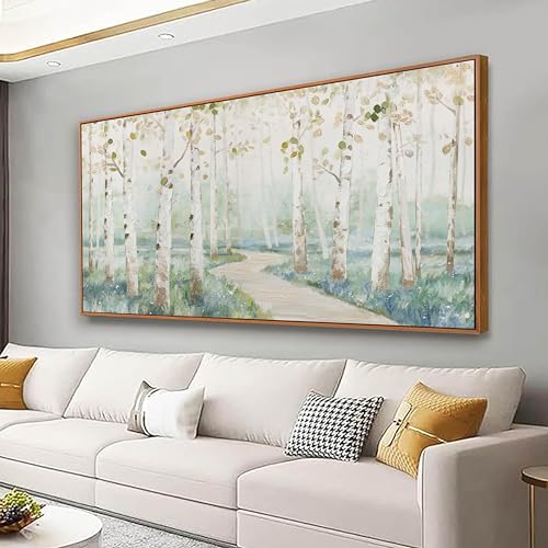 Framed Wall Art Canvas Decor Modern Natural Landscape Wall Art Decorations Artwork Colorful Forest Path Large Home Decor Wall Art Prints Framed for Living Room Wall Bedroom Kitchen Office Decor 29×58 Inch With Framed - color: colorful, size: 58"L x 29"W