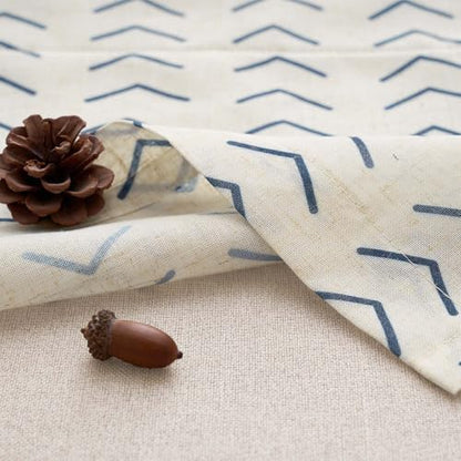 jinchan Arrow Linen Valance 18 Inch Modern Boho 1 Panel Blue on Linen - color: Arrow | Blue on Linen, size: 50"W x 18"L (Pack of 1)