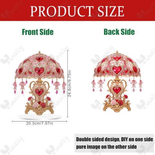 Yunzlly Stand Up Diamond Art Painting Kit, Desktop Gem Painting Ornament Kit for Adults, Tabletop Acrylic Diamond Board Painting (Love) - color: Love