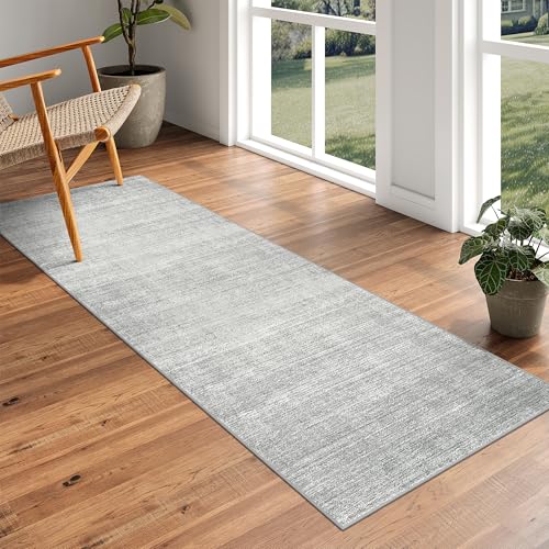 Washable Runner Rug Non Slip, 2'6"x8 Runners for Hallways, Grey - color: Stripe-grey, size: 2'6" x 8' (Runner)