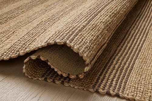 Loloi Chris Loves Julia Judy Natural/Chocolate 5'-0" x 7'-6" Area Rug - color: Natural / Chocolate, size: 5' x 7'6" (Rectangular)
