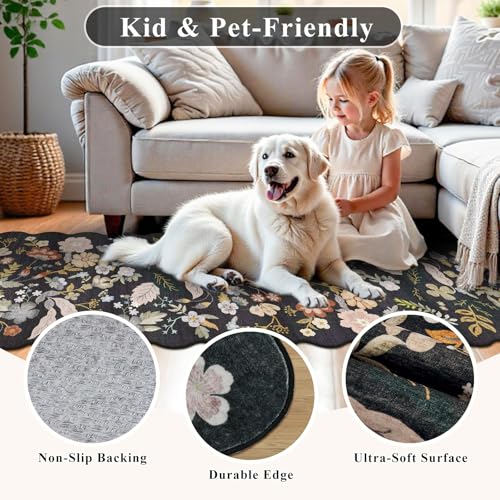 3x10ft Long Hallway Runner Rug: Non-Slip Washable Kitchen Floor Mat Black - color: Black, size: 3' x 10' (Runner)