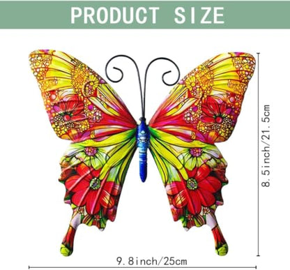 RLPZDWH Metal Butterfly Wall Decor, 4 Pack