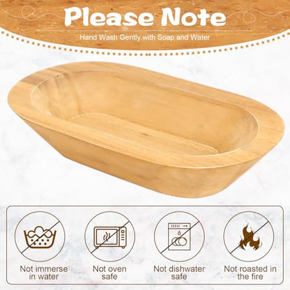 Nuogo 10 Pack 8.5 Inches Wooden Dough Bowls Bulk Rustic Bowls, Khaki - color: Khaki, size: 8.5 Inches