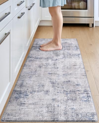 DEXI Kitchen Floor Mats Cushioned Anti Fatigue Runner Rug 23x59 Blue - color: Blue, size: 59"L x 23"W x 0.4"Th