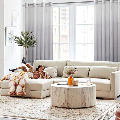 DWCN Grey Ombre Sheer Curtains 63 Inches Long for Living Room 2 Panels Set - color: Grey, size: 42"W x 63"L (Pack of 2)