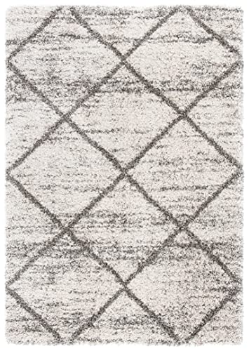 SAFAVIEH Hudson Shag Accent Rug 2'x3', Soft Plush Grey & Beige SGH281J - color: Grey/Beige, size: 2' x 3' (Rectangular)