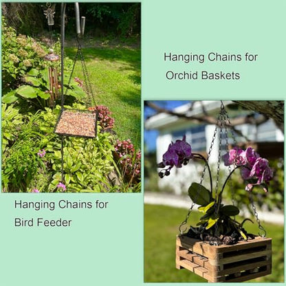 Heybe Hanging Baskets Chains 16 Inches 4 Leads Hanging Chains with S Hooks, Flower Pot Hanger Replacement Plant Hangers for Planters and Lanterns, Pack of 3 - size: 16 Inch