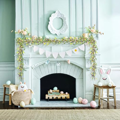 6.5 ft Easter Garland-Spring Garland Egg and Mixed Berry Garland - color: Easter01