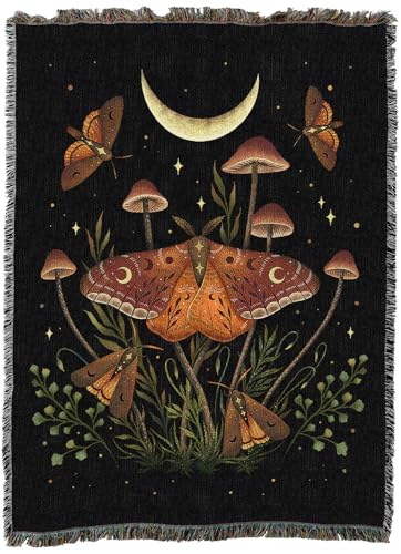 Pure Country Weavers Autumn Light Underwings by Episodic Drawing - Gift Tapestry Throw Blanket Woven from Cotton - Made in The USA (60X80) - color: Autumn Light Underwings, size: 60x80