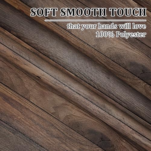 Rustic Retro Wood Blackout Curtains for Bedroom 26x63 Grommet 2 Panels - color: Brown, size: 26"W x 63"L (Pack of 2)