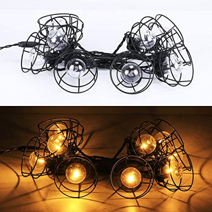 Vigdur Lantern String Lights, 10 G40 Bulbs Patio String Lights, 11FT