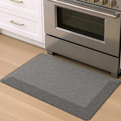 DEXI Anti Fatigue Kitchen Mat Cushioned,20x32 Waterproof Runner Rug,Grey - color: Grey, size: 32"L x 20"W x 0.9"Th