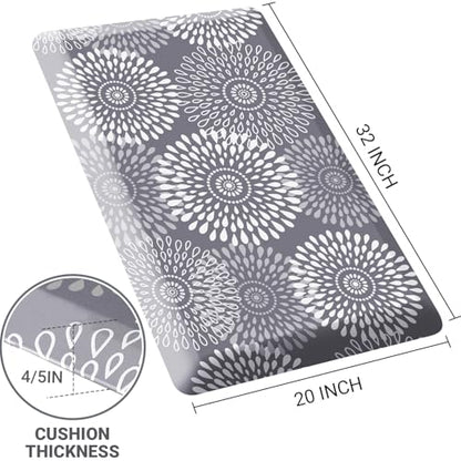 Kitchen Mat Water-Resistant Kitchen Rugs Cushioned Anti-Fatigue Floor Mat - color: Grey, size: 32"L x 20"W x 0.8"Th