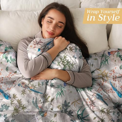 Maison d' Hermine Throw Blanket for Couch Lightweight Soft (50''X60'') - color: 002 - Hokuzai - Grey, size: 50"x60"