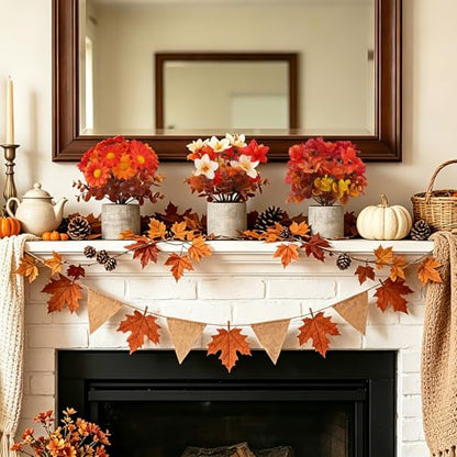 3 Pack Fall Decor for Thanksgiving Autumn Home Fireplace Holiday Decor
