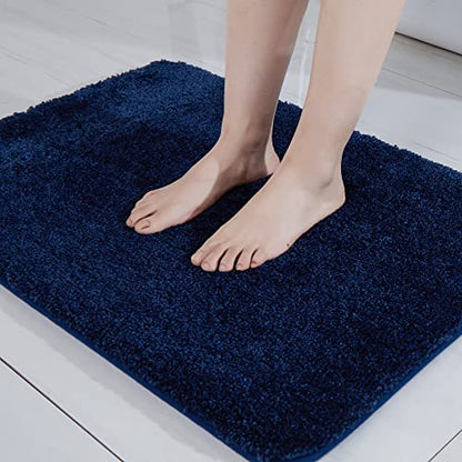 COSY HOMEER Extra Thick Bath Rugs for Bathroom Non Slip Bath Mat 16x24 Navy - color: Navy, size: 1'4" X 2' (Rectangular)