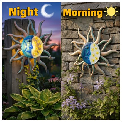 VEWOSTAR 29" Large Metal Sun and Moon Wall Art - color: Sun Moon