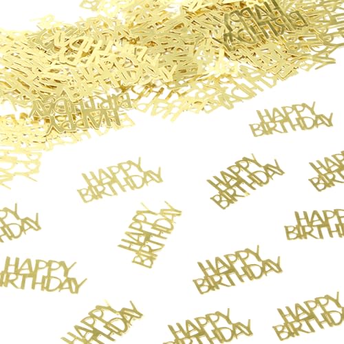 Gold Happy Birthday Confetti Birthday Party Decorations Baby/Adult Birthday Table Scatter Party Supplies 100PC - size: Medium to Large
