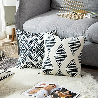 ArtSocket Linen Throw Pillow Covers Set of 4, 18 x 18 Inch, Boho Tribal - size: 18" x 18" (Pack of 4)