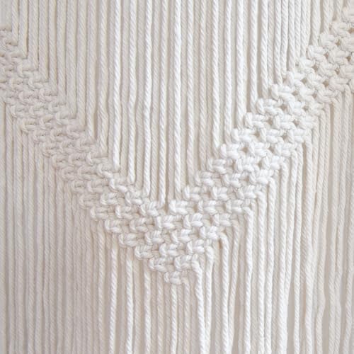 Flber 2Pcs Boho Beige Macrame Curtains Sheer Window Decor 23.6" W*98" L - color: Beige1*2