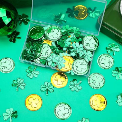 MARFOREVER St. Patrick's Day Shamrock Confetti Table Centerpiece Decoration - style: St Patricks Day