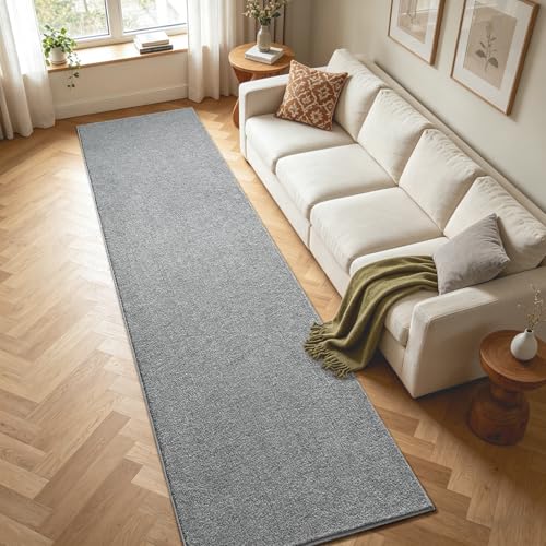 2x10 Grey Runner Rug Washable Non-Slip Soft for Kitchen Hallway Bathroom - color: 09 Grey, size: 2' x 10' (Runner)