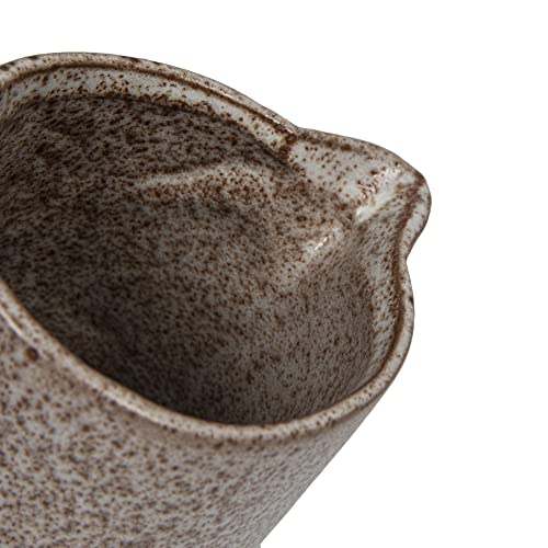 Creative Co-Op Modern Small Stoneware Pitcher or Vase, Putty Brown - color: Putty Brown, size: 16 Ounces
