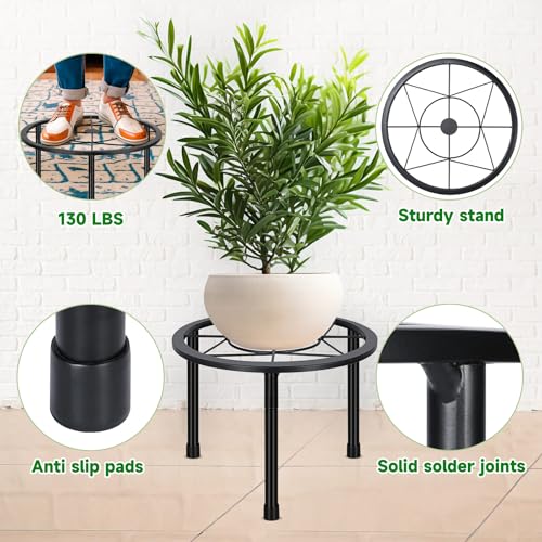 Sbosbo 6 Pack Metal Plant Stands Heavy Duty Plant Stand for Indoor Outdoor