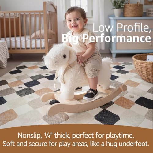 jinchan 3x5 Washable Playroom Rug for Kids Room Classroom Rug Marble - color: Diamond Marble, size: 3' x 5' (Rectangular)