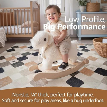 jinchan 3x5 Washable Playroom Rug for Kids Room Classroom Rug Marble - color: Diamond Marble, size: 3' x 5' (Rectangular)