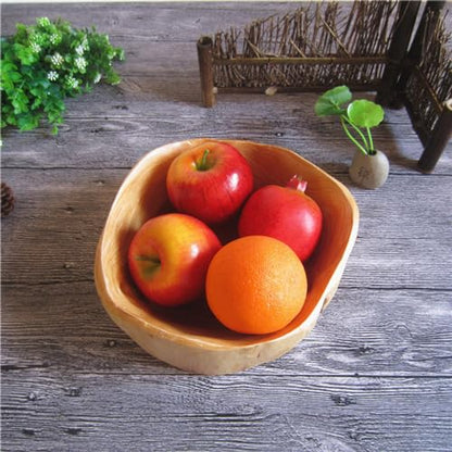 Wooden Bowl Decorative Wood Fruit Bowl (10"-12" Diameter) - size: 10"-12" Diameter