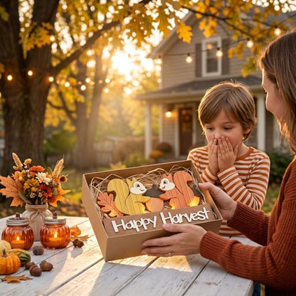 Valery Madelyn Fall Decorations for Home with LED Lights, 12 Inch