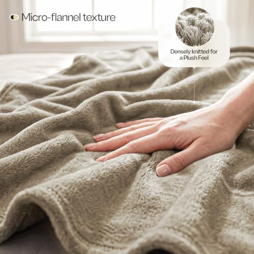 Soft Fleece Blanket for Bed King Size Camel (90x102 Inch) - color: Camel, size: King (90x102 Inch)