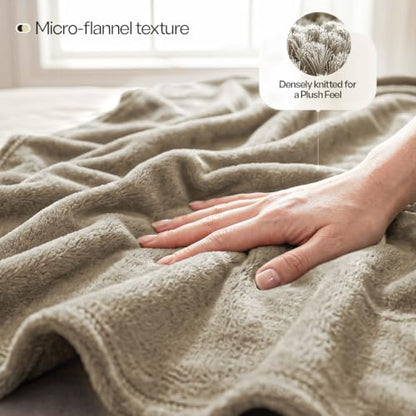 Soft Fleece Blanket for Bed King Size Camel (90x102 Inch) - color: Camel, size: King (90x102 Inch)