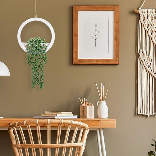 Der Rose 2 Pack Hanging Artificial String of Pearls for Wall Decor - color: White, size: 7.87"W * 16"H